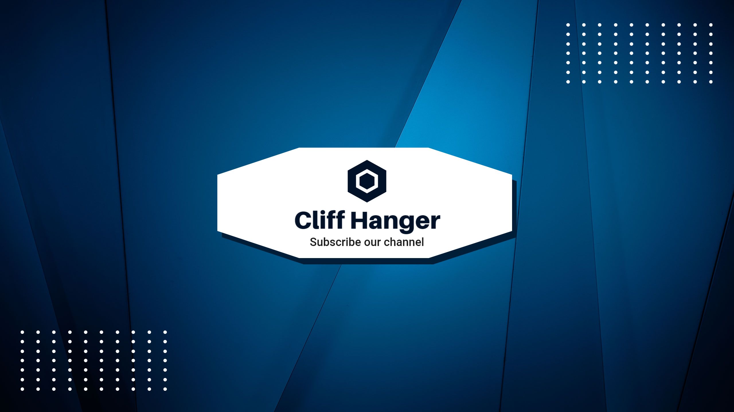 Modern Blue Geometric Design for YouTube Channel Banner Template