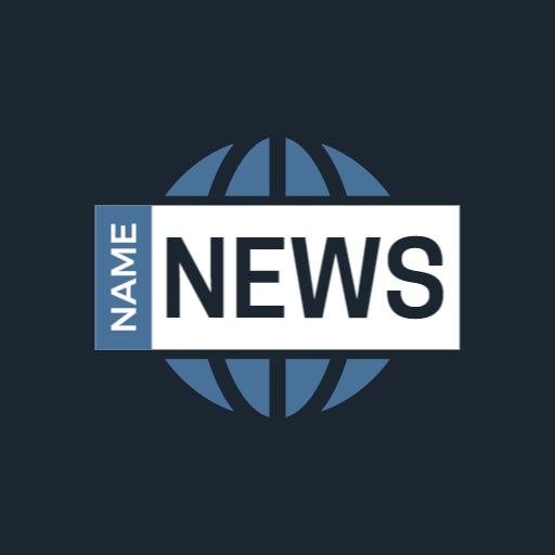 Modern Blue Globe Design for Global News Coverage Logo Template