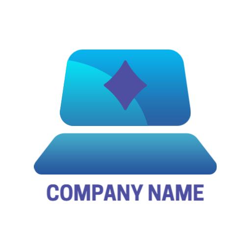 Modern Blue Gradient 3D Design for Creative Branding Logo Template