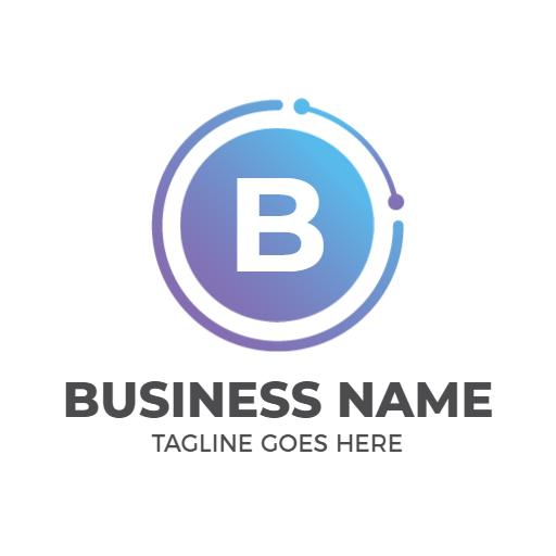 Modern Blue Gradient Circle Design for Your Business Logo Template