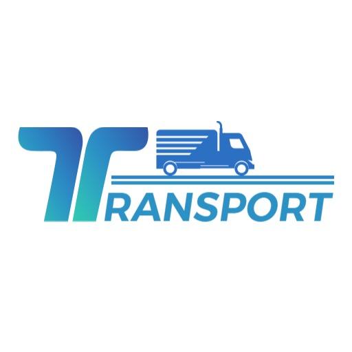 Modern Blue Gradient Transport Truck Design Logo Template