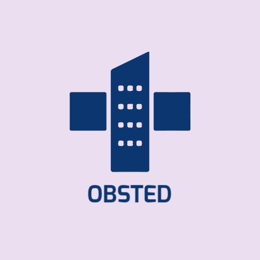 Modern Blue Hospital Design Featuring Iconic Structure Logo Template