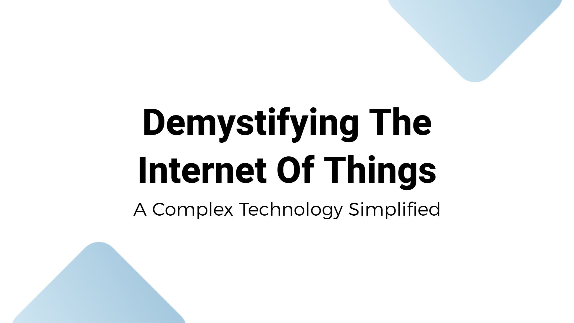 Modern Blue IoT Development Trends Technology Presentation Template