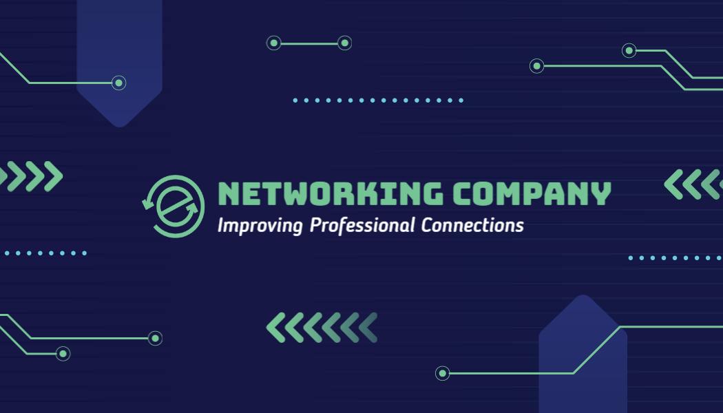 Modern Blue Networking Company Professional Visiting Card Template