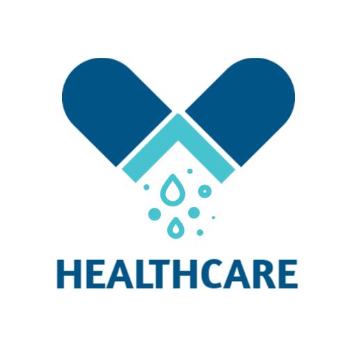 Modern Blue Pill Design Symbolizing Comprehensive Healthcare Logo Template
