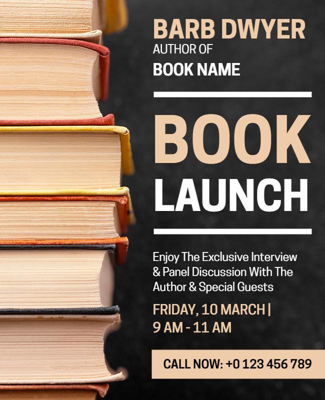 Modern Book Launch Flyer Template