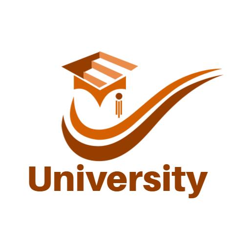 Modern Brown Education Emblem Featuring University Cap Logo Template