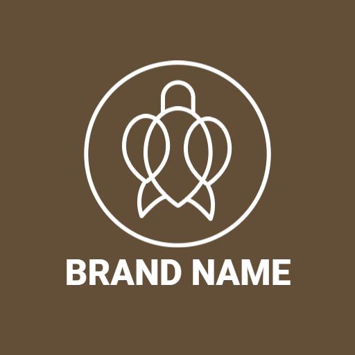 Modern Brown Turtle Design Highlighting Nature Conservation Logo Template