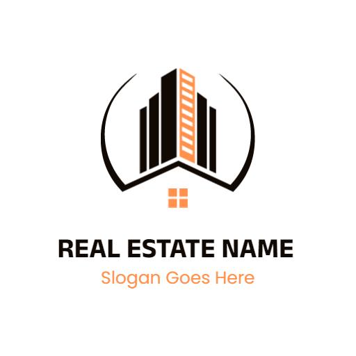 Modern Building Design Representing Real Estate Market Logo Template
