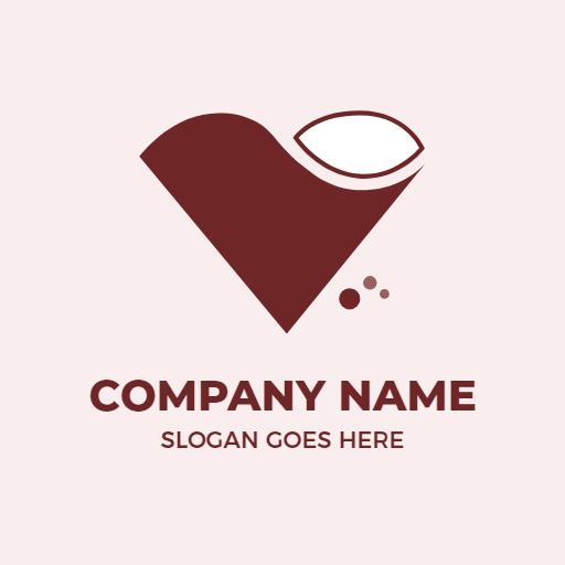 Modern Burgundy V Letter Design Representing Your Brand Logo Template