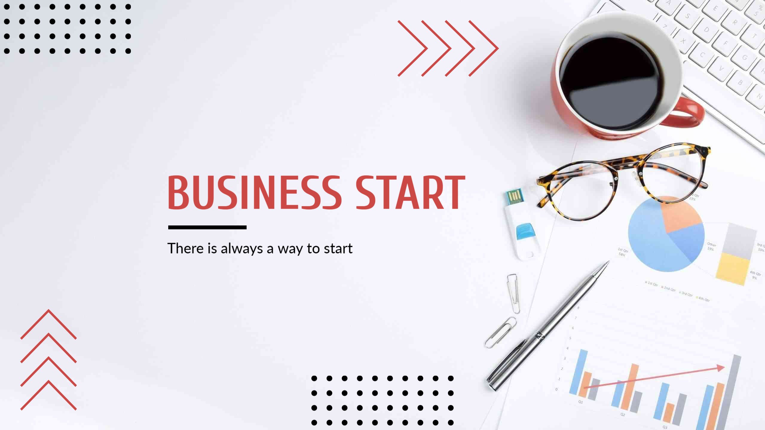 Modern Business Start Theme with Red and White YouTube Banner Template