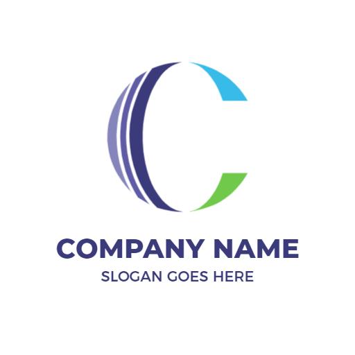 Modern C Letter Design with Vibrant Colors and Branding Logo Template