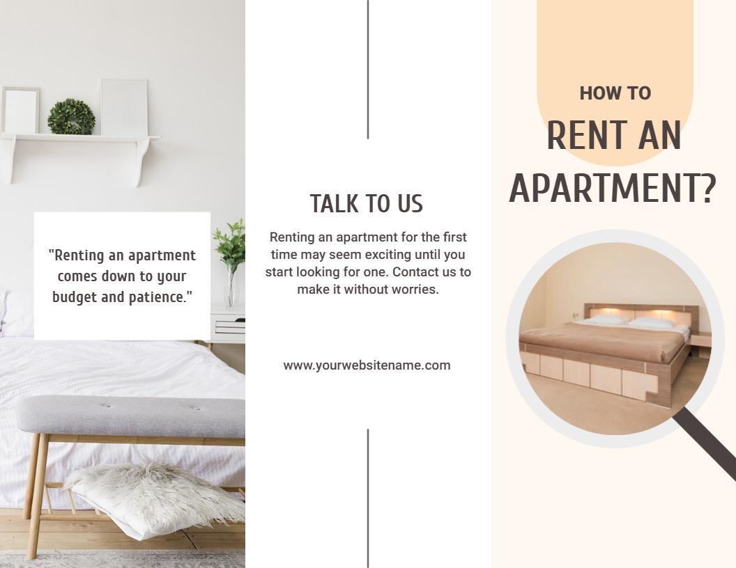 Modern Chic Apartment Renting Guide and Services Brochure Template