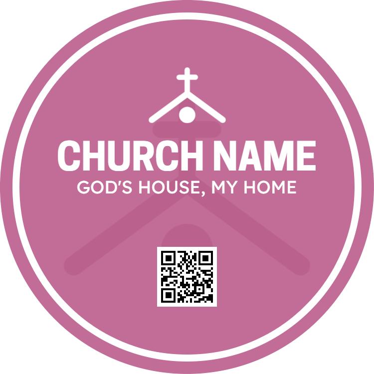 Modern Circle Design for Church Community Engagement Business Card Template