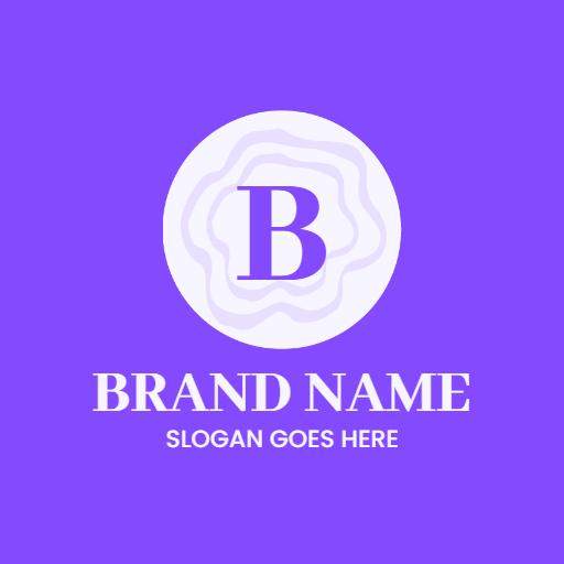 Modern Circle Design on Vibrant Purple Background Logo Template