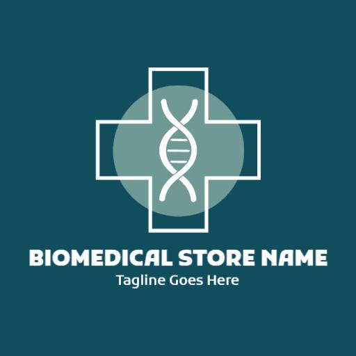 Modern Circular Design Representing Biomedical Store Logo Template