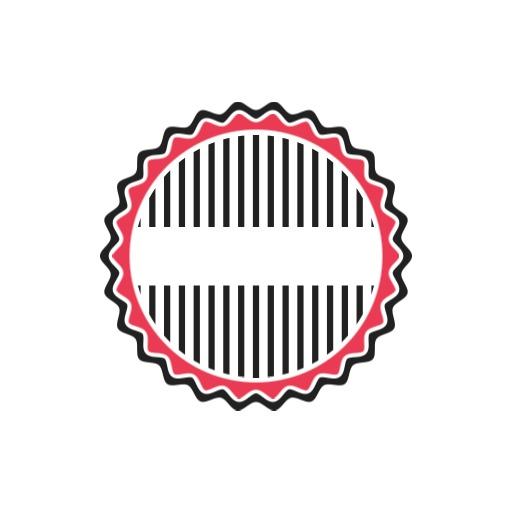 Modern Circular Design with Striped Waves Emphasizing Blank Circle Logo Template