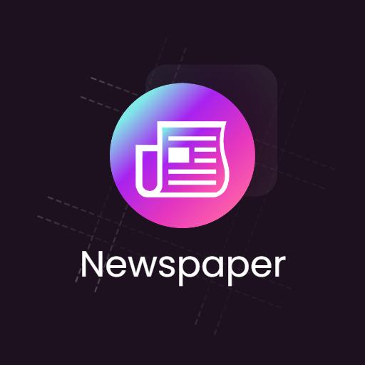 Modern Circular Newspaper Graphic with Vibrant Color Palette Logo Template