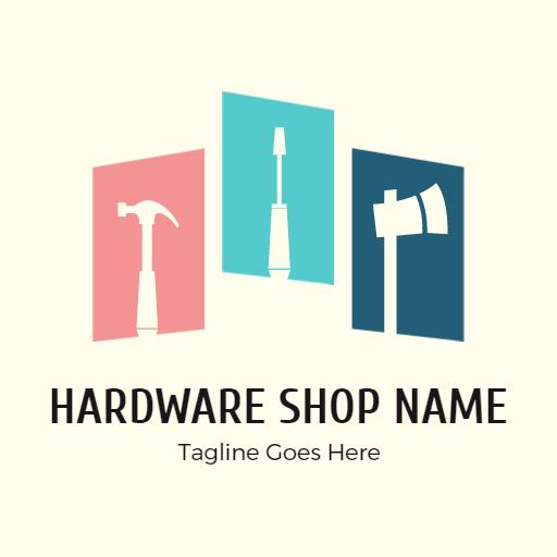 Modern Colorful Tools Symbolizing Hardware Excellence Logo Template