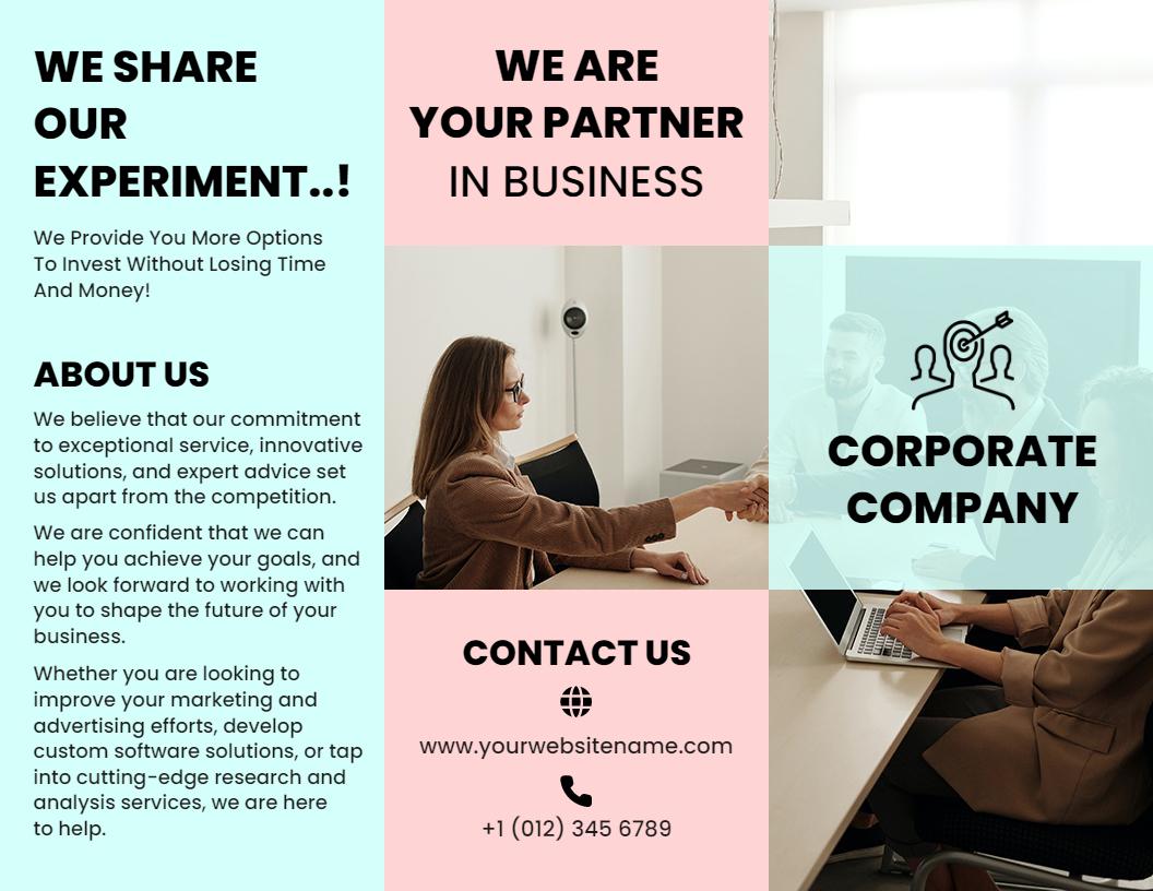 Modern Corporate Partnership Business Services Brochure Template
