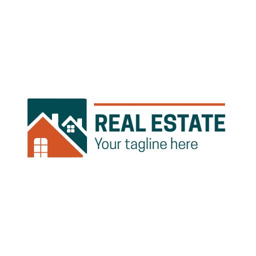 Modern Cosmetic Real Estate Design Featuring Home Imagery Logo Template