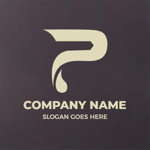 Modern Cream P Letter Design for Branding Logo Template
