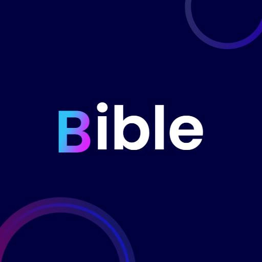 Modern Dark Background with Vibrant Bible Design Logo Template