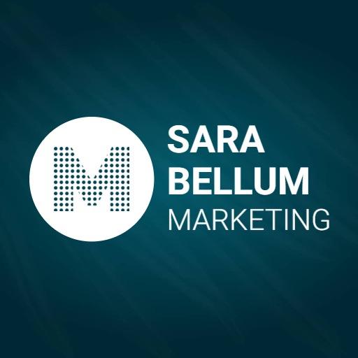 Modern Dark Blue and White Design for Marketing Solutions Logo Template