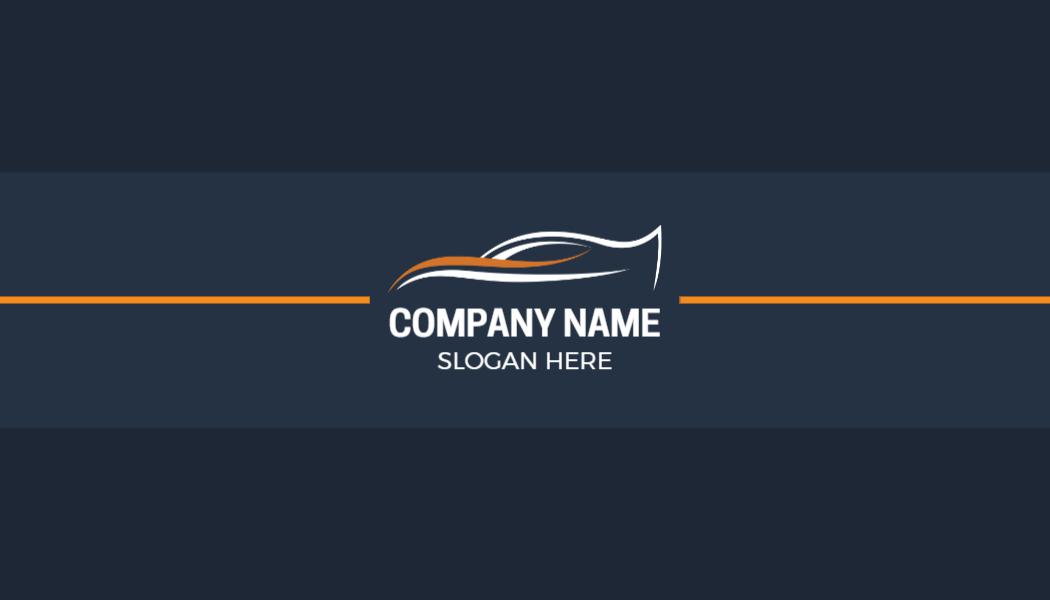 Modern Dark Blue Auto Repair Technician Business Card Template