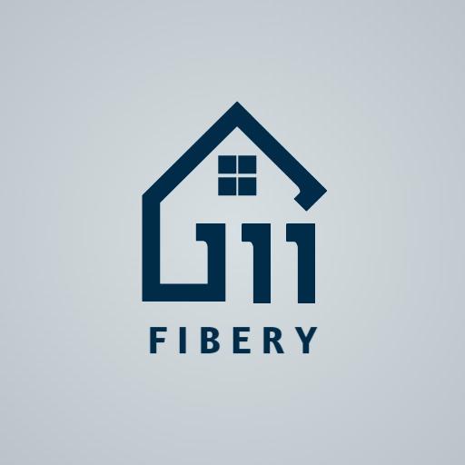 Modern Dark Blue House Design in Architect Concept Logo Template