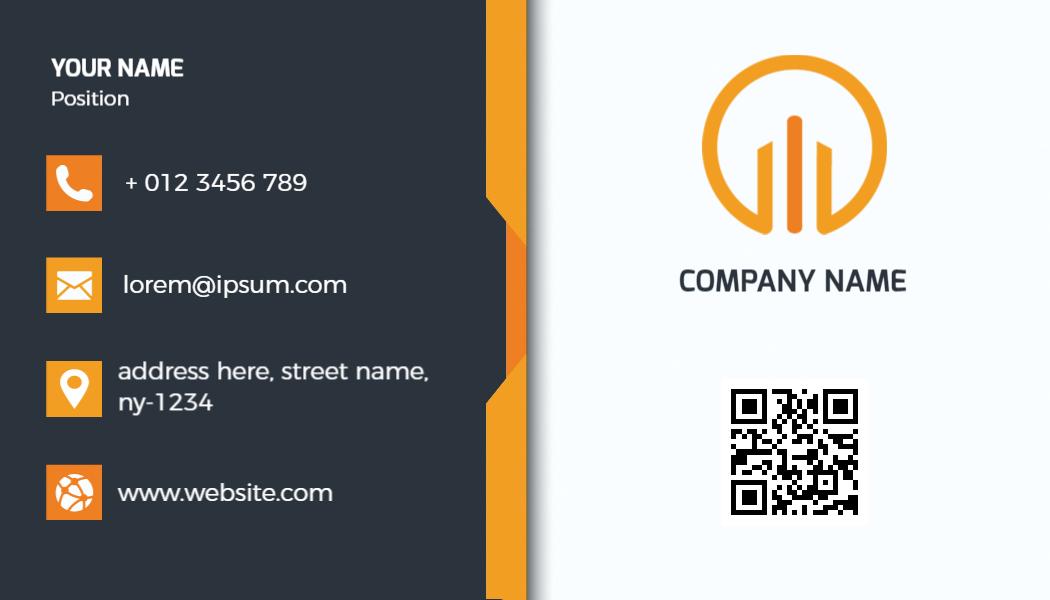 Modern Dark Colorful Professional Visiting Card Template