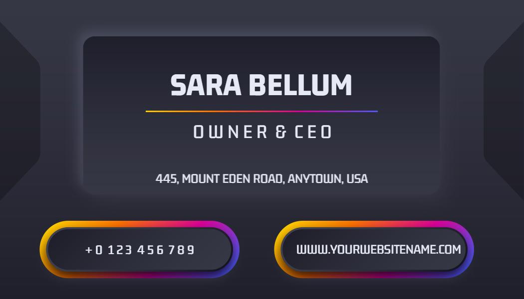 Modern Dark Gradient Music Industry Business Card Template