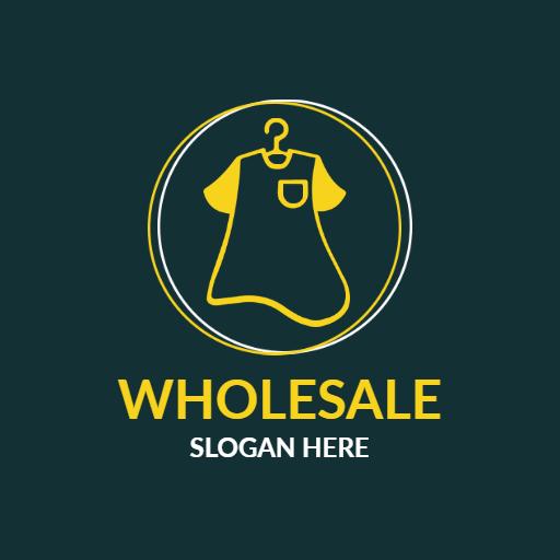 Modern Dark Green and Yellow Clothing Wholesale Logo Template
