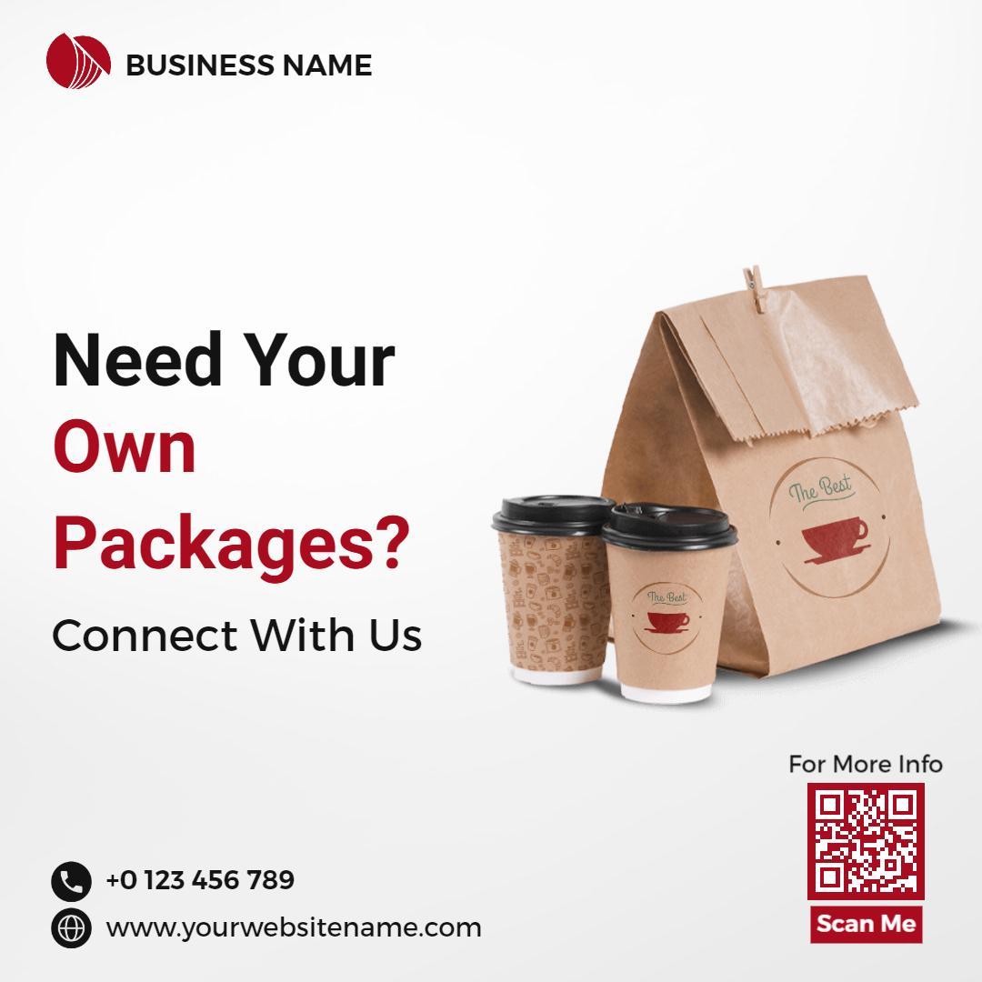 Modern Design for Custom Packaging Solutions Ad Template