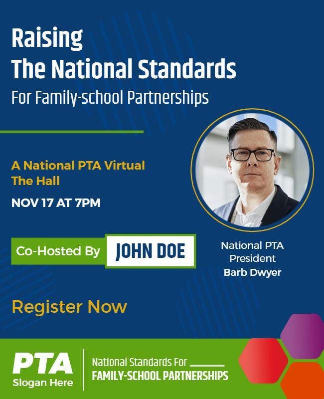 Modern Digital Community Engagement Virtual Event Poster Template