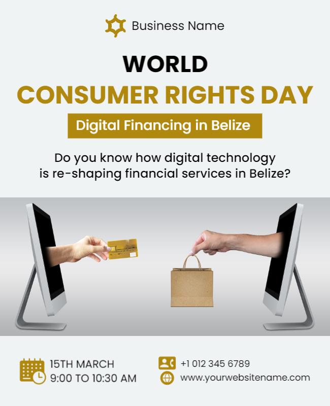 Modern Digital Technology Impact on Finance in Belize Poster Template