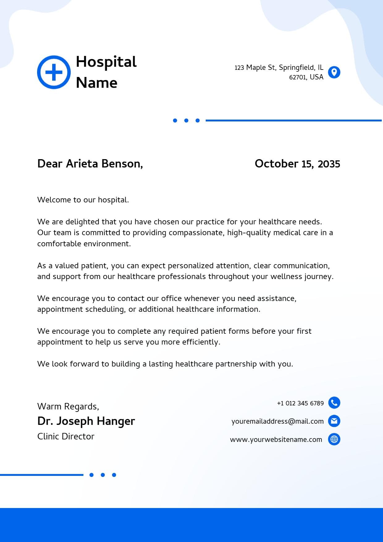 Modern Doctor Clinic Letterhead Template