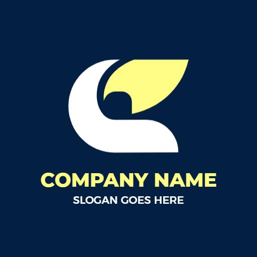 Modern E Letter Design Featuring Leaf Motif Logo Template