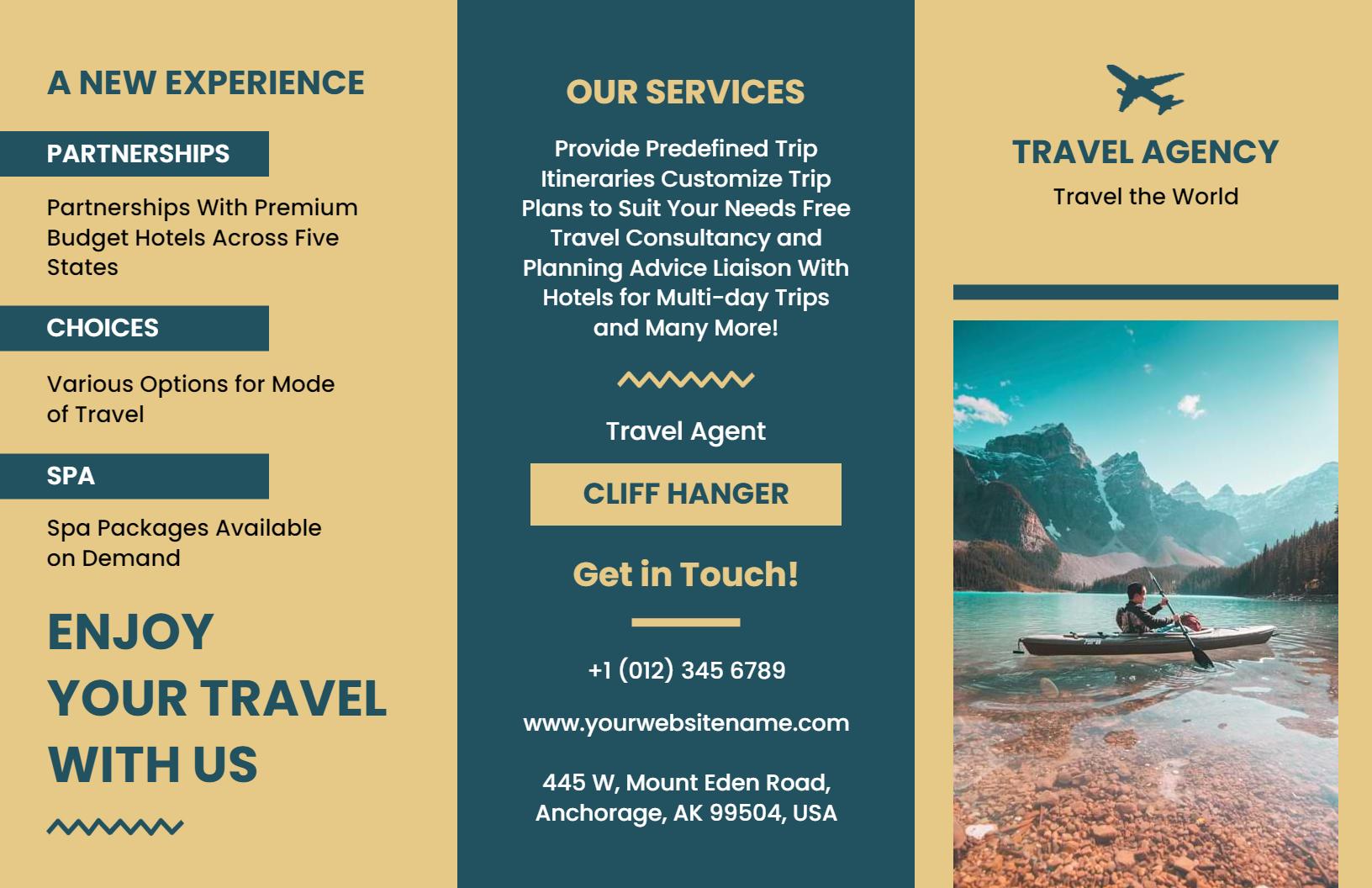 Modern Eco-Friendly Travel Agency Trip Planning Brochure Template