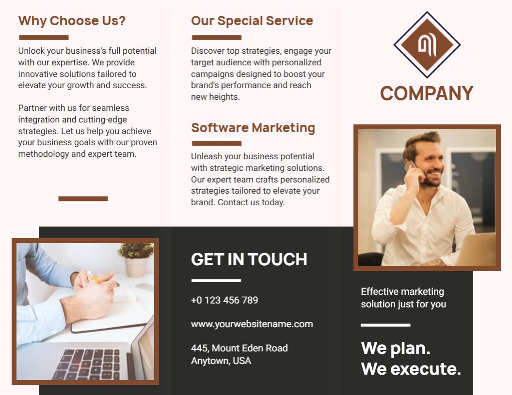 Modern Elegant Marketing Solutions and Services Brochure Template