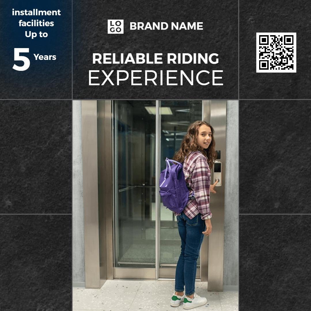 Modern Elevator Ride Experience for Business Promotion Ad Template