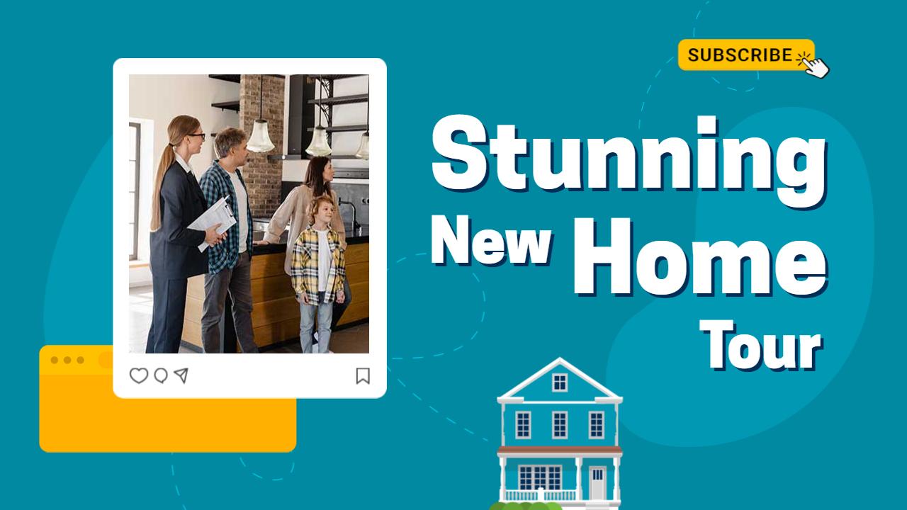 Modern Family Home Showcase Real Estate YouTube Thumbnail Template