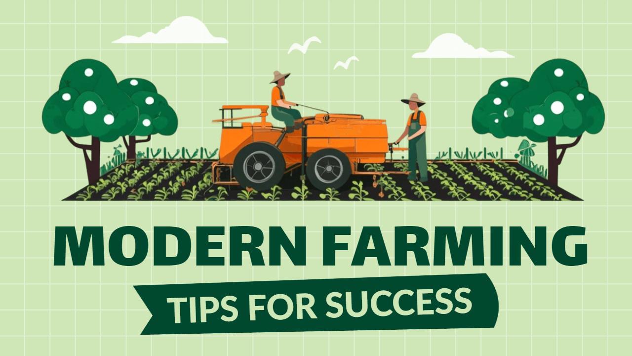 Modern Farming Tips for Success Trending YouTube Thumbnail Template