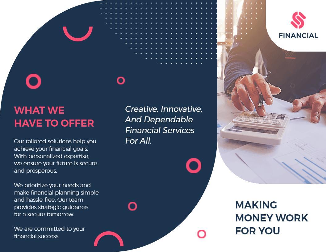 Modern Financial Services Consultation and Support Brochure Template