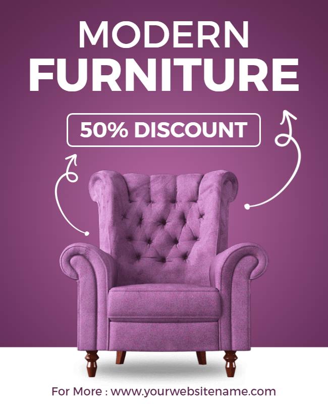 Modern Furniture Advertising Poster Template