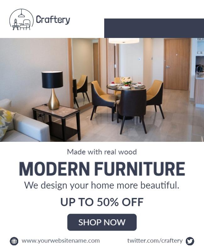 Modern Furniture Sale Promotional Flyer Template