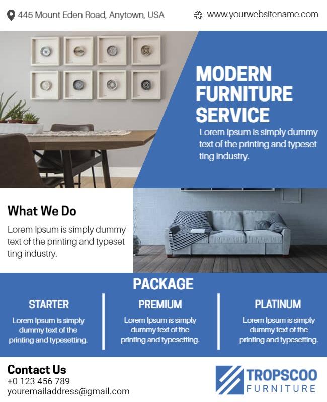 Modern Furniture Service Promotion Flyer Template