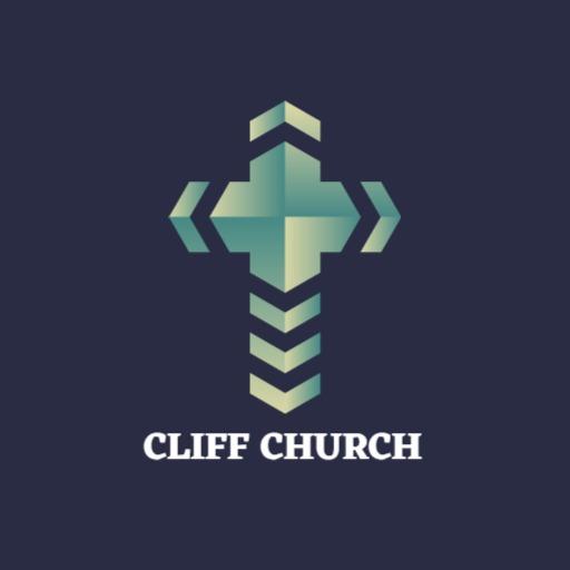 Modern Geometric Cross Design Representing Faithful Church Logo Template