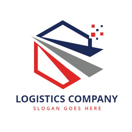 Modern Geometric Design Emphasizing Efficient Logistics Logo Template