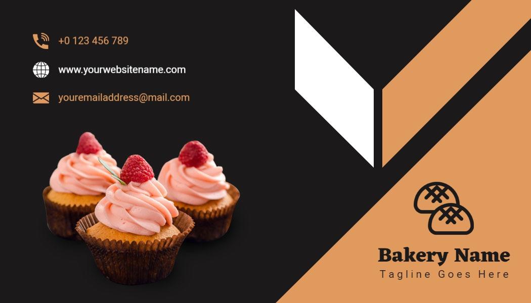 Modern Geometric Design for Bakery Business Card Template